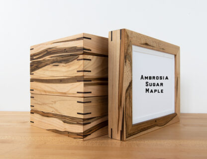 stack of Ambrosia maple wood frames, set of 6 for gallery wall