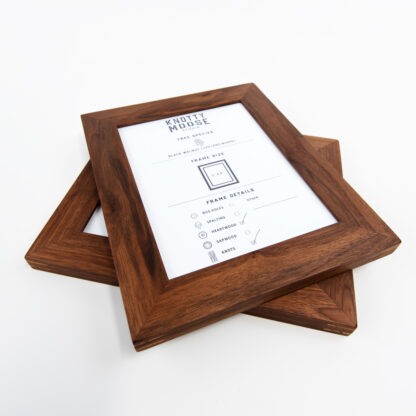 wide face WNY black walnut wood frame for portraits and prints