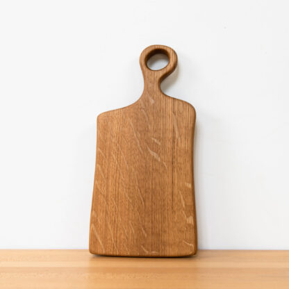 Curve handled white oak serving boards for meat, cheeses and snacks