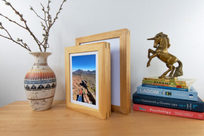 small and large American Ash wood frames, set of 6 for gallery wall