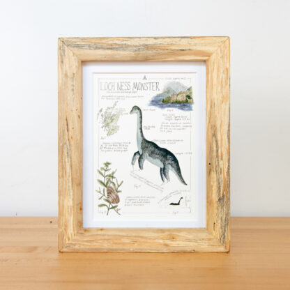 Spalted Maple Frame with Lizzy Gass Loch Ness Print_1