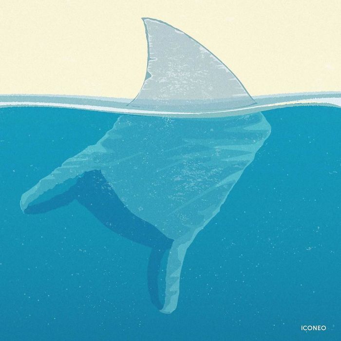 Iconeo print_plastic bag as shark