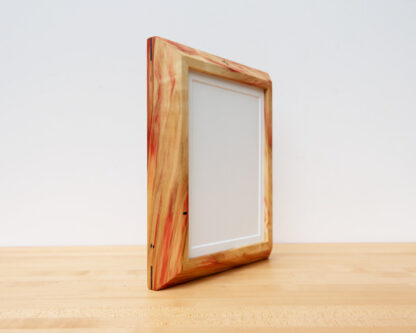 picture frame made from flamed boxelder with beveled face profile made by knotty moose studio